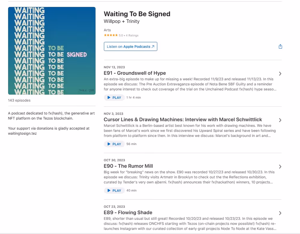 waiting to be signed