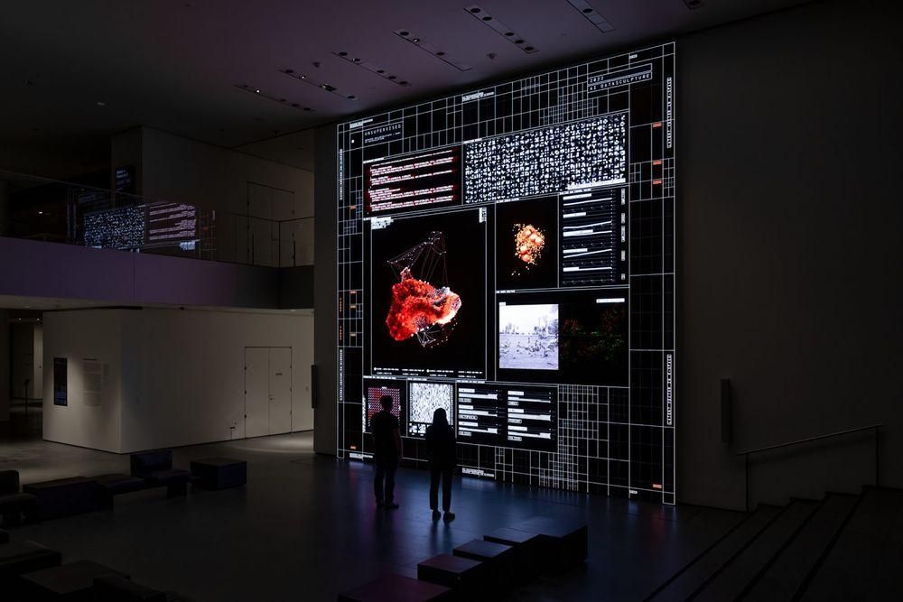 Installation view of Refik Anadol: Unsupervised